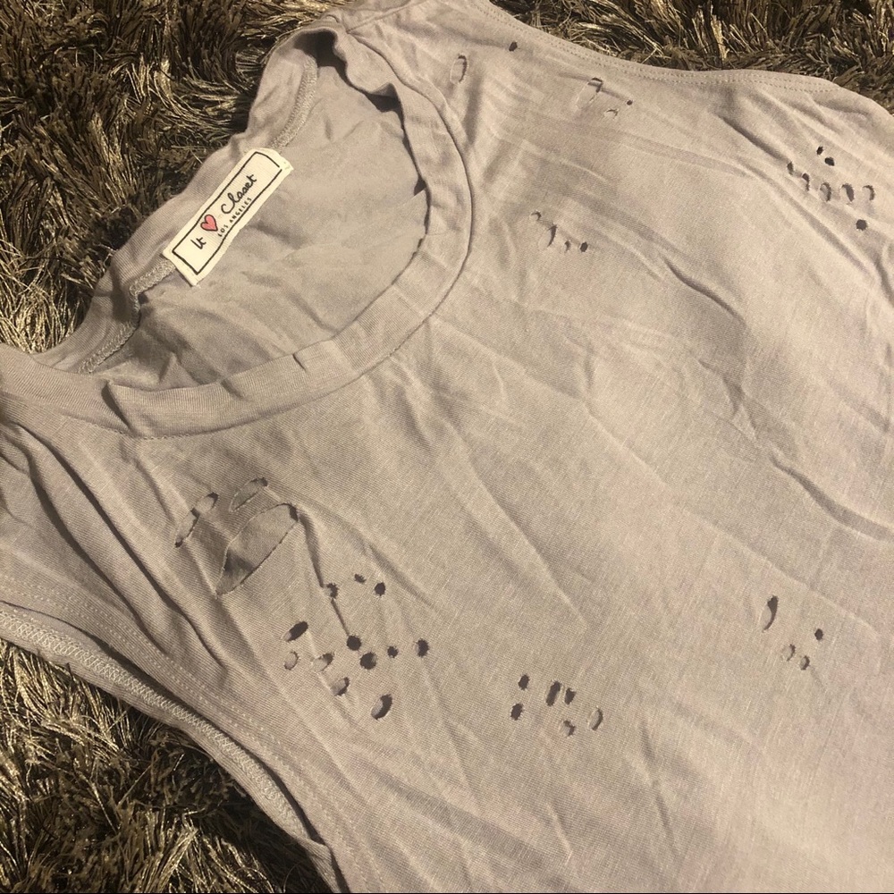 Distressed tank top